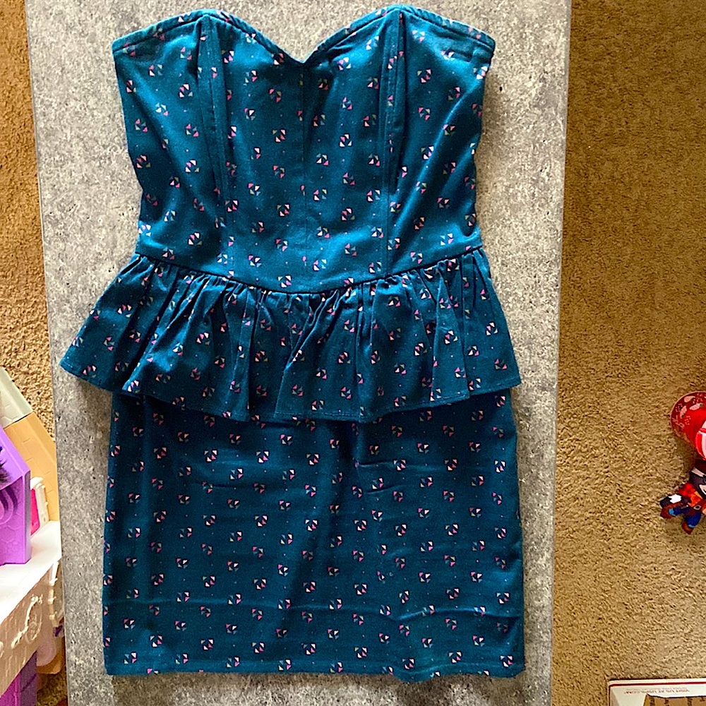 Strapless Pencil Dress with a Boning structured Corset top Size S